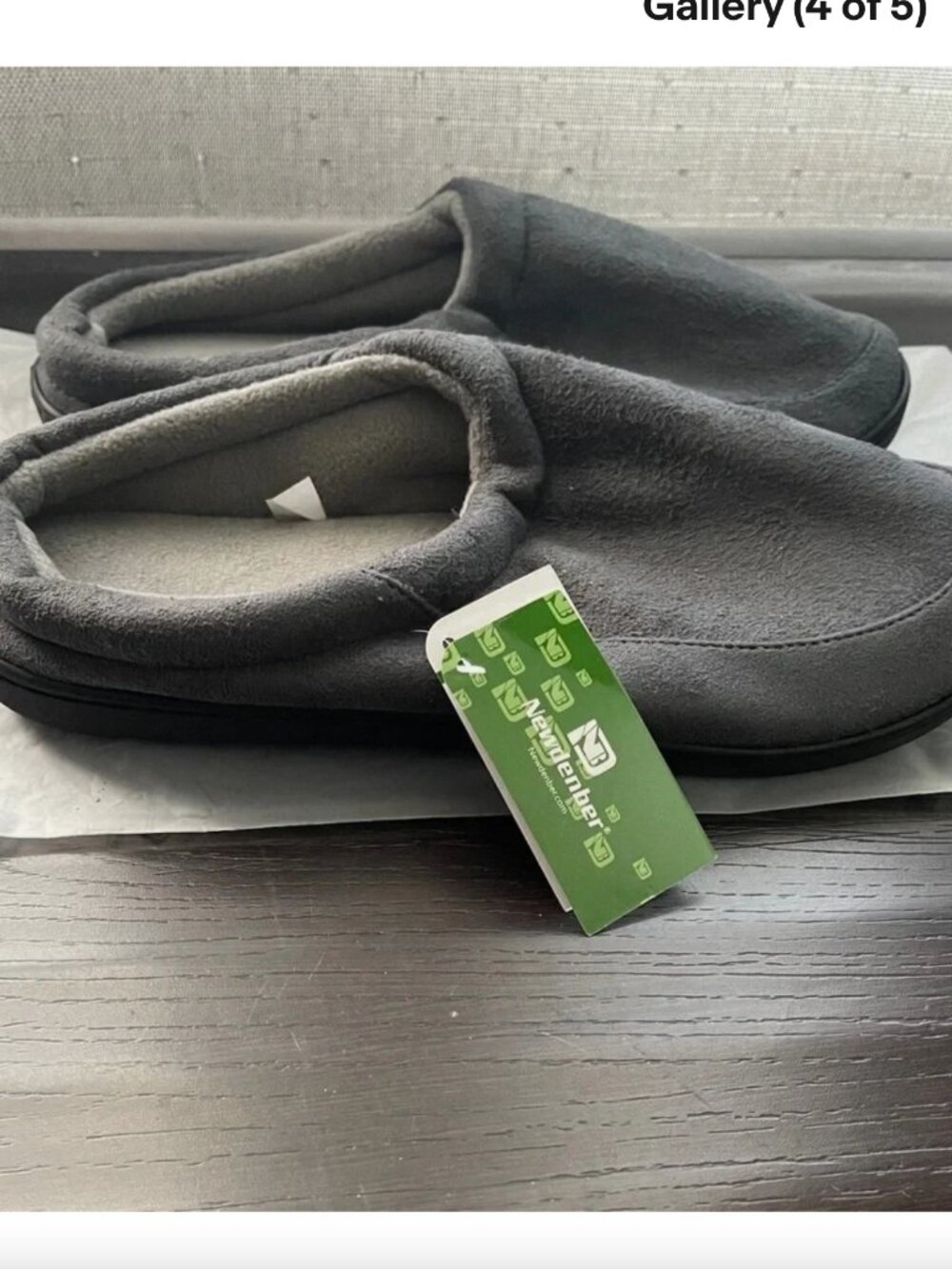 NewDenBer Men's Warm Memory Foam Suede Plush Fleece Lined Slippers / Size 9-10
